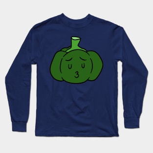 Kissy Face - Green Bell Pepper Long Sleeve T-Shirt